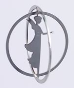 Three-Dimensional Stainless Steel Laser Cut Angel Christmas Tree Ornament